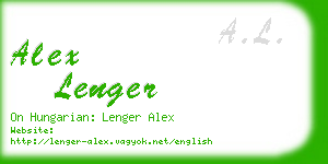 alex lenger business card